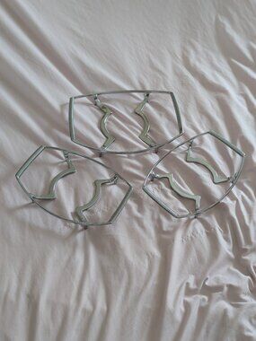 Corning Ware Silver Set of 3 Serving Cradles